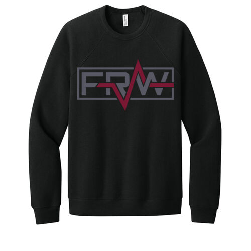 Unisex Sponge Fleece Crewneck (Black/Grey) Thumbnail